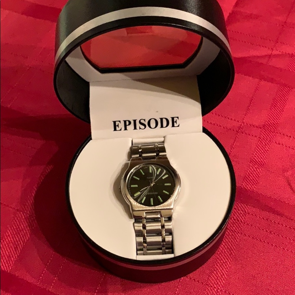 New Episode Watch Stainless Steele Band VTG